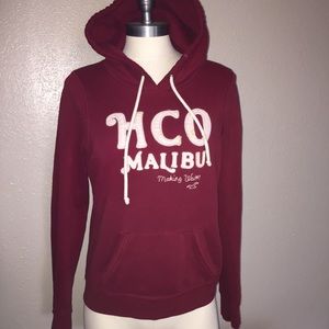 Y2K HOLLISTER BURGUNDY HOODIE L JR
